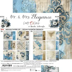 Verpackungsfoto mit Übersicht der sechs "Mr. & Mrs. Elegance"-Papiermotive