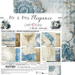 Verpackungsfoto mit Übersicht der sechs "Mr. & Mrs. Elegance"-Papiermotive