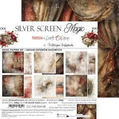 Verpackungsfoto mit Übersicht der sechs "Silver Screen Magic"-Papiermotive