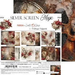 Verpackungsfoto mit Übersicht der sechs "Silver Screen Magic"-Papiermotive