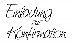 Holzstempel - Einladung zur Konfirmation