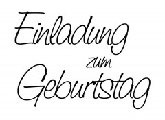 Holzstempel - Einladung zum Geburtstag