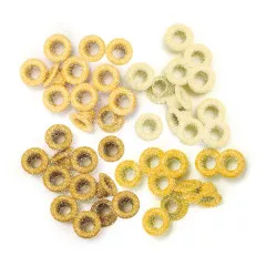 Eyelets Sortiment glitter yellow
