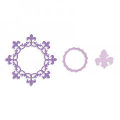 Framelits Die Set - Frame, Circle mit Fleur de Lis Edging