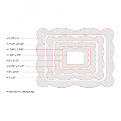 Framelits Die Set - Frame, Scallop Rectangle