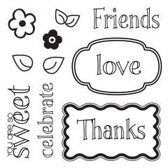 Framelits Die Set mit Stempel - Words and Tags