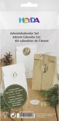 Adventskalender Set - gold natur weiß (klein)