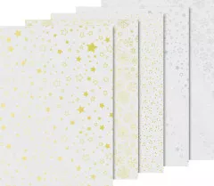 Transparentpapier A4 Set - Weihnachten gold, silber