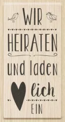 Holzstempel - Wir heiraten