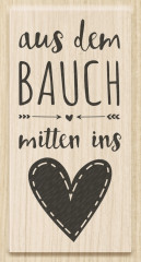 Holzstempel - Aus dem Bauch mitten ins Herz