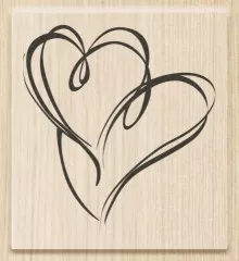 Holzstempel - Heartbeat