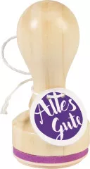 Holzstempel rund - Alles Gute