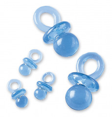 Babyschnuller 4cm, transparent blau