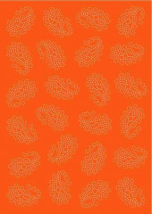 Pergamentpapier Paisly orange