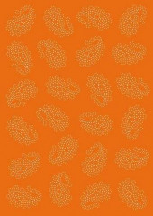 Pergamentpapier Paisly orange