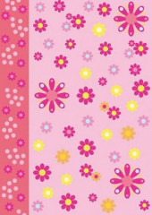 Pergamentpapier Flower Power Rosa