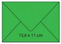 Umschlag rechteckig grün