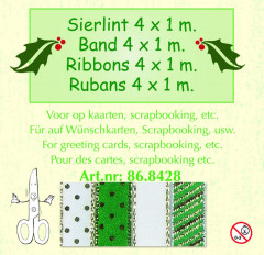 Weihnachten Band Sortiment grün