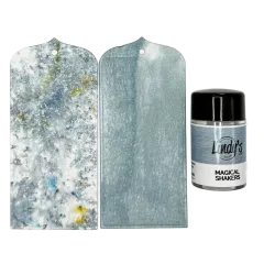 Lindys Stamp Gang Magical Shakers Moody Mist Gläschen mit zwei blauen Mustertags