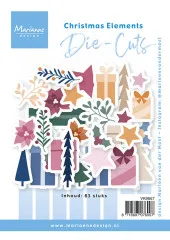 Marianne Design Christmas Elements Die-Cuts Set mit 63 vorgestanzten Weihnachtsmotiven