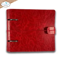 Art Journal - Memory Binder Square Page - Festive Red Embossed