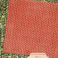 Grünes und schwarzes Mistel-Floral-Design mit goldenen Blättern und roten Beeren auf dunklem Untergrund