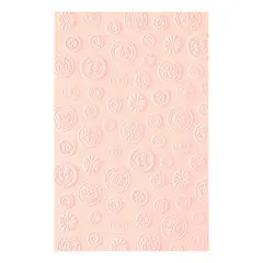 Geprägtes Knopf-Muster als Farbmusterprobe in Rosa