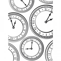 Embossing Folder - Clock Background