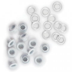 Eyelets and Washers - White