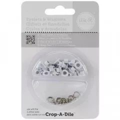 Eyelets and Washers - White