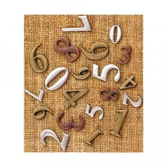 Metal Vintage Trinkets Mini Number Shapes