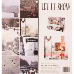 Let It Snow Holiday Photo Real 12x12 Paper Pad