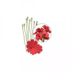 W R Crepe Paper Flower Kit - red