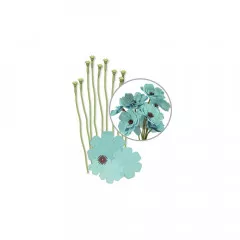 W R Crepe Paper Flower Kit - teal