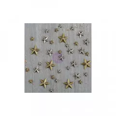 Mechanicals Metal Embellishments - Mini Stars