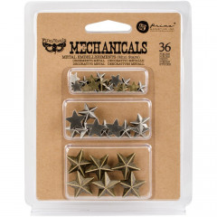 Mechanicals Metal Embellishments - Mini Stars