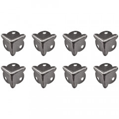 Idea-Ology Metal Box Corners W/Fasteners Antique Nickel