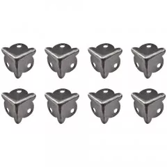 Idea-Ology Metal Box Corners W/Fasteners Antique Nickel
