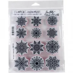 Cling Stamps Tim Holtz - Mini Swirley Snowflakes