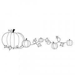 Memory Box Cling Stamps - Plump Pumpkin Border