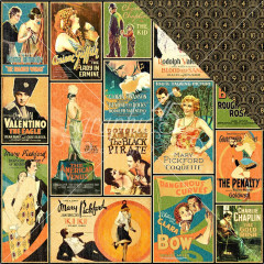 Vintage Hollywood Designpapier - Tinseltown