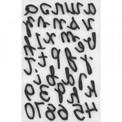 Idea-Ology Cling Foam Stamps - Cutout Script Alpha and Numbers