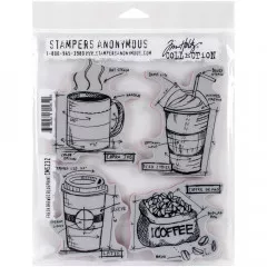 Cling Stamps by Tim Holtz - Fresh Brewed Blueprint