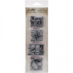 Cling Stamps Tim Holtz - Mini Blueprint Strips Travel