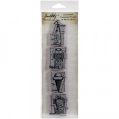 Cling Stamps Tim Holtz - Mini Blueprint Strips Treats