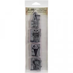 Cling Stamps Tim Holtz - Mini Blueprint Strips Treats