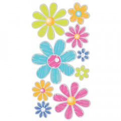 Essentials Sticker Metallic Flowers