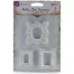 Shabby Chic Resin Embellishments - Square Frames