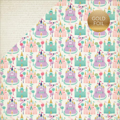 Once Upon A Time Princess Foil Cardstock - Dream Castle