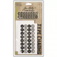 Idea-Ology Metal Type Charms Alphabet